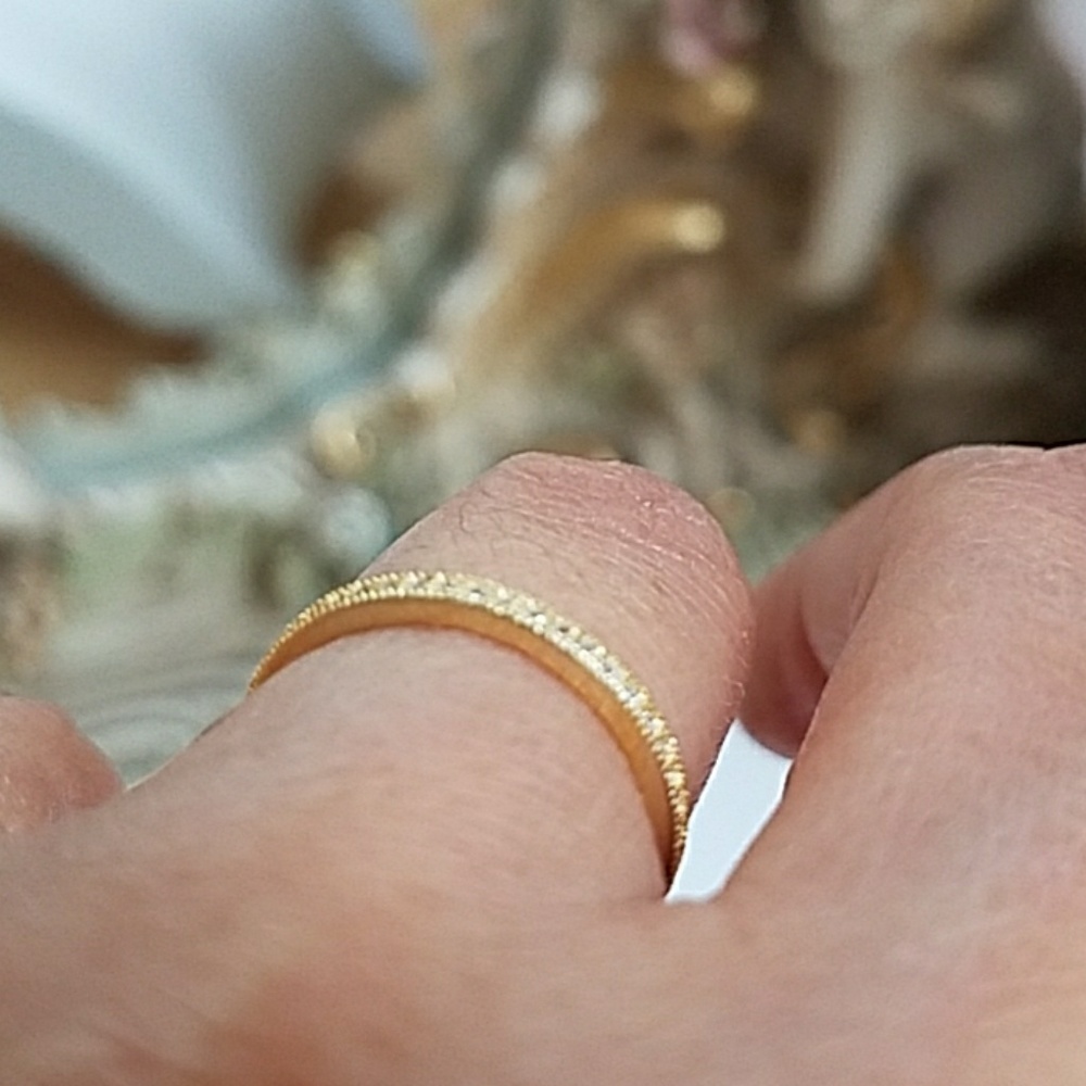 Gold plated Eternity Wedding Band size 4 5 9 - Picture 3 of 7